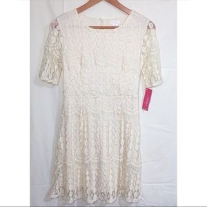 Xhilaration cream lace dress size medium